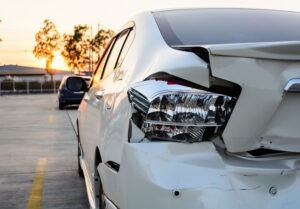 Car crashed in a rideshare accident